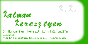 kalman keresztyen business card